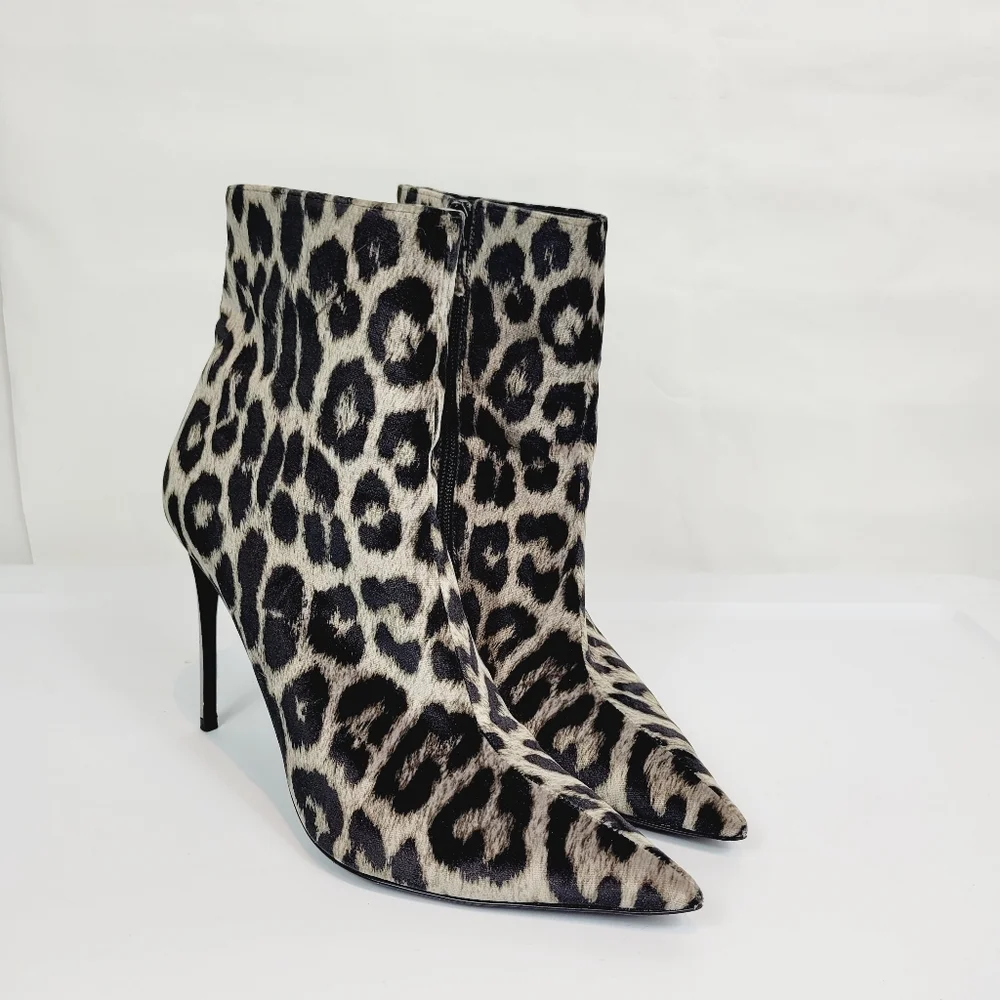 Stella McCartney leopard print heeled booties